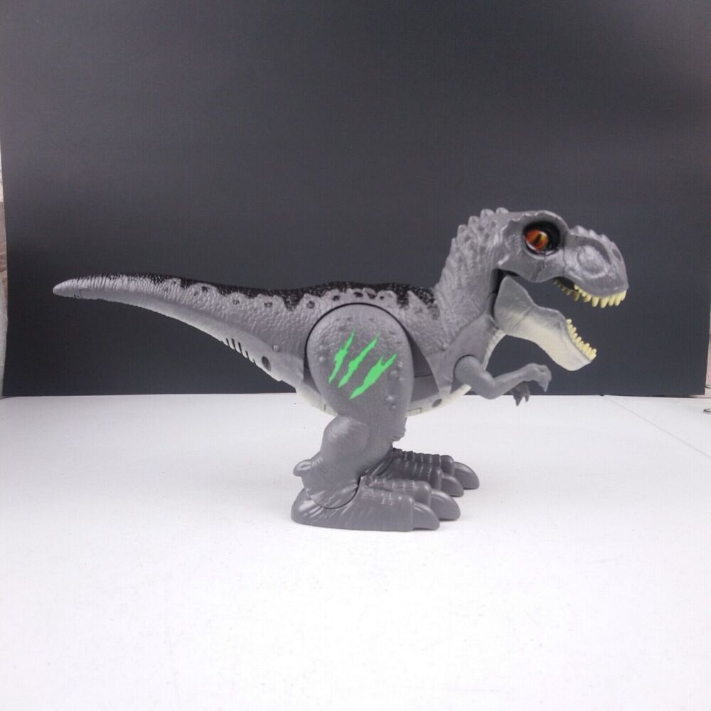ZURU Robo Alive T-Rex Robotic Pet T-Rex Gray Movement & Sounds Working!